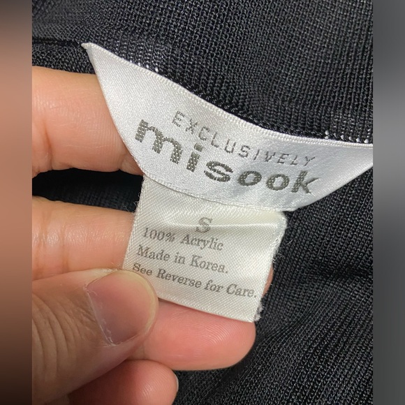 MISOOK Black Ribbed Open Front Cardigan Sweater - Picture 7 of 9